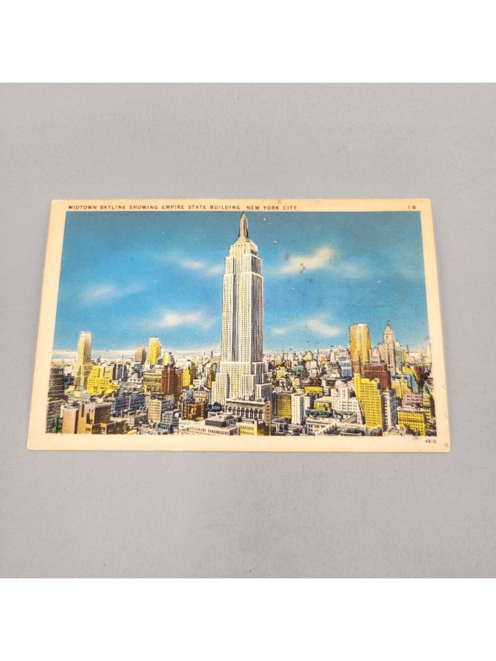Vintage Post Card New York Midtown Skyline Empire State Bldg 1930's to 1950's